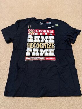 NEW Nike Georgia Bulldogs 2022 National Champions Football UGA Black Shirt XL